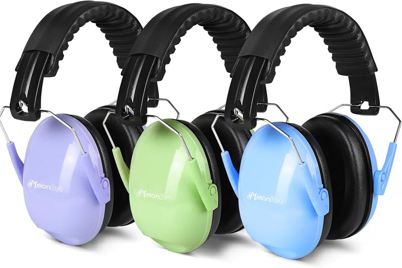 MelonArt Noise Cancelling Headphones for Kid Adult, 3PCS Kids Ear Hearing Protection 27dB Noise Reduction Earmuffs for Autism Sensory Toddler Soundproof Headphones for Shooting/Monster Truck/Concert - Image 1